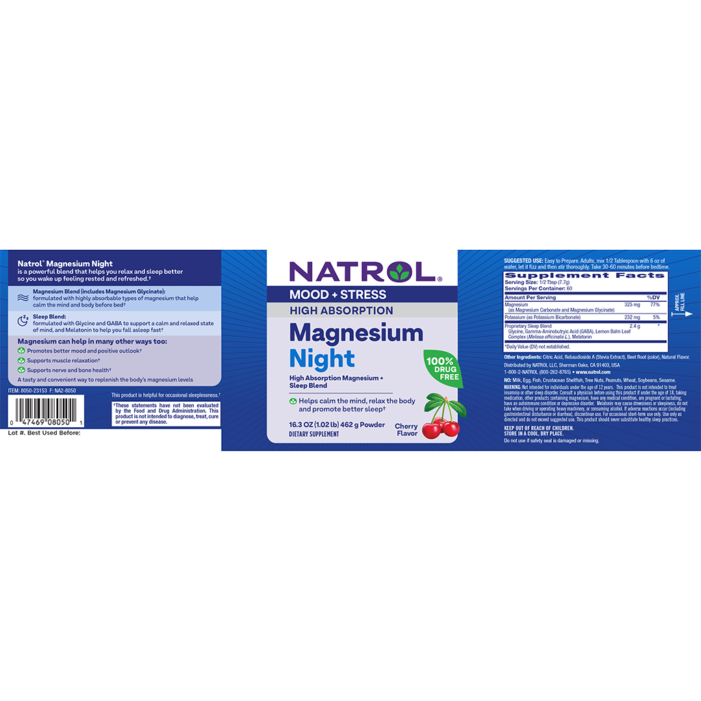 natrol magnesium night powder 462 gr 2