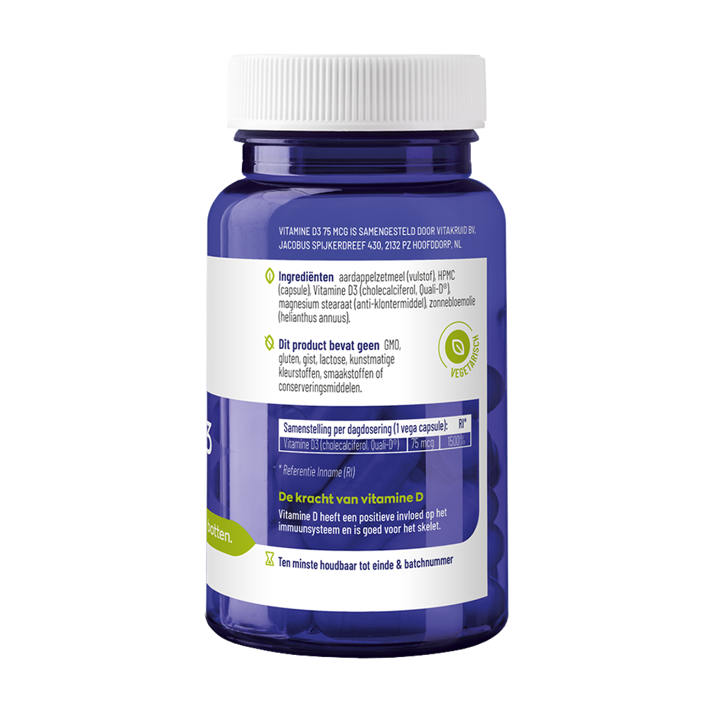 vitakruid vitamine d3 75 mcg 60 capsules 3