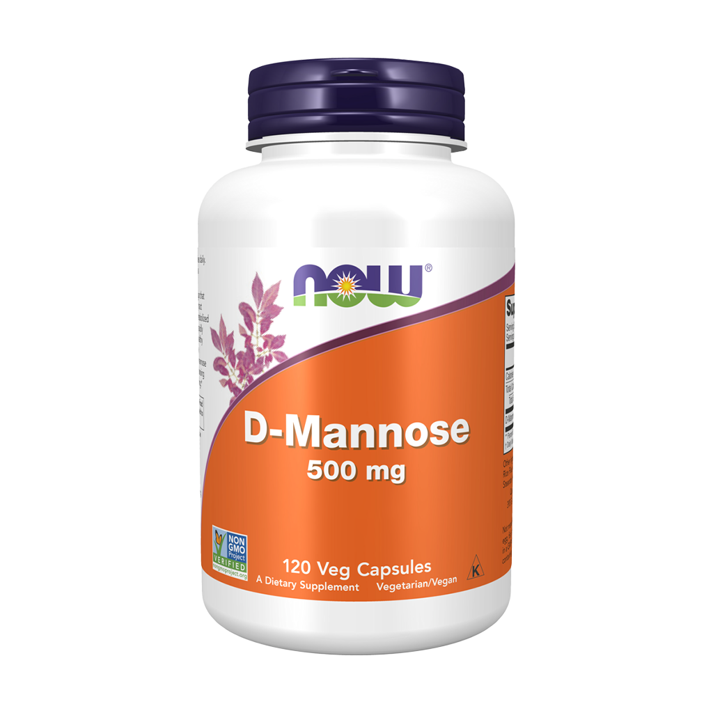 NOW Foods D-Mannose 500 mg (120 vegan capsules)