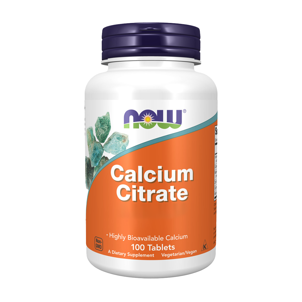 now foods calcium citraat 100 tabletten voorkant