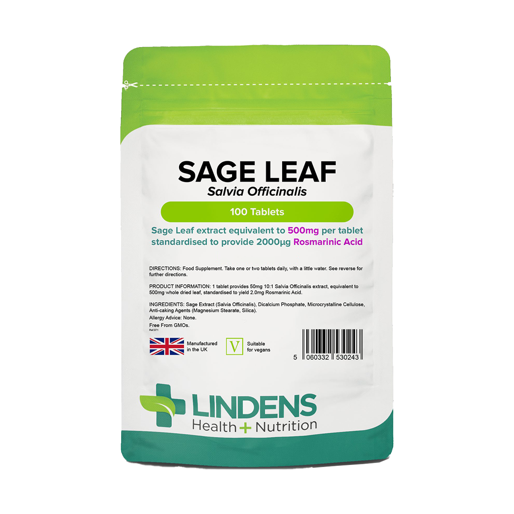 production_listings_LINSAFELEAF100TAB_Lindens sage leaf 500 mg 100 tabletten voorkant