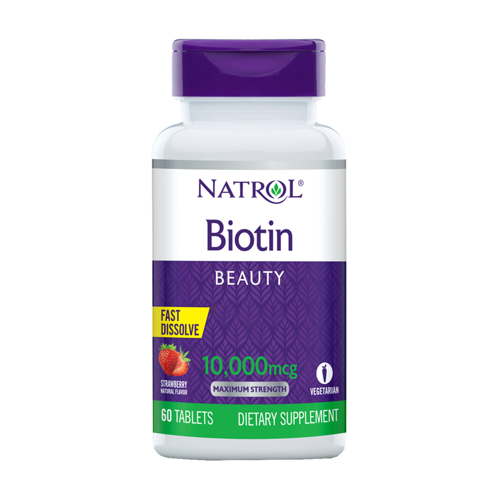 Natrol Biotin 10000mcg FastDissolveTablets 60ct Front1