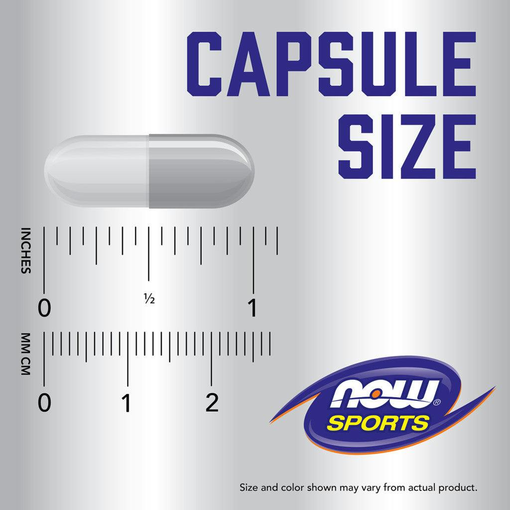 NOW Foods Arginine & Citrulline 500/250 mg Capsule grootte