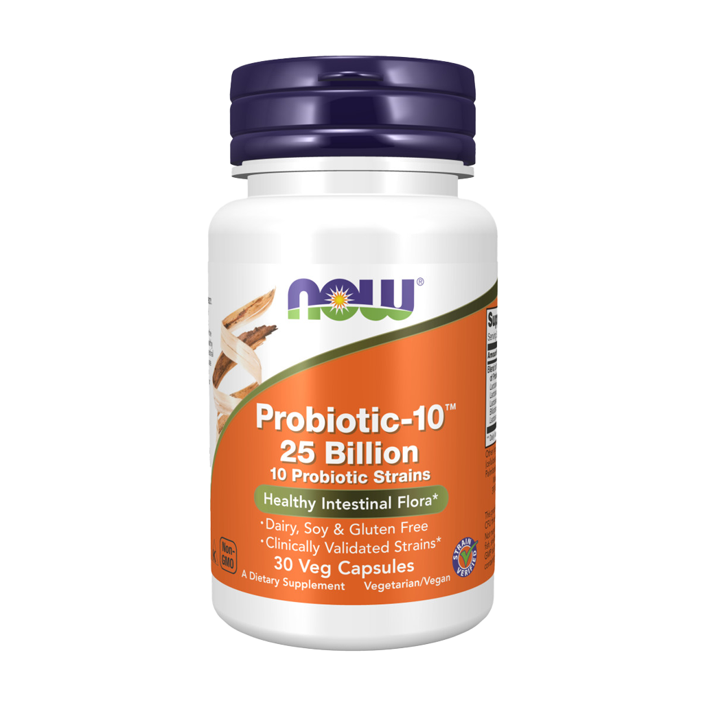 NOW Foods Probiotic-10 25 miljard capsules 30 capsules voorkant