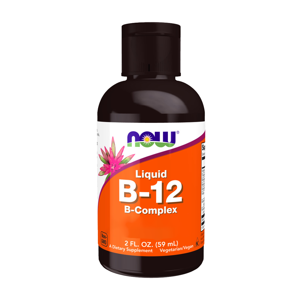 NOW Foods Vitamine B-12 Complex Vloeibaar Voorkant