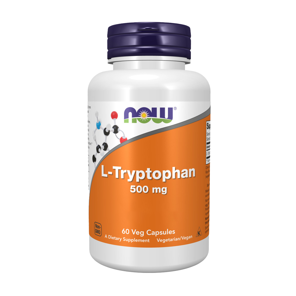 NOW Foods L-Tryptofaan 500 mg 60 capsules Voorkant