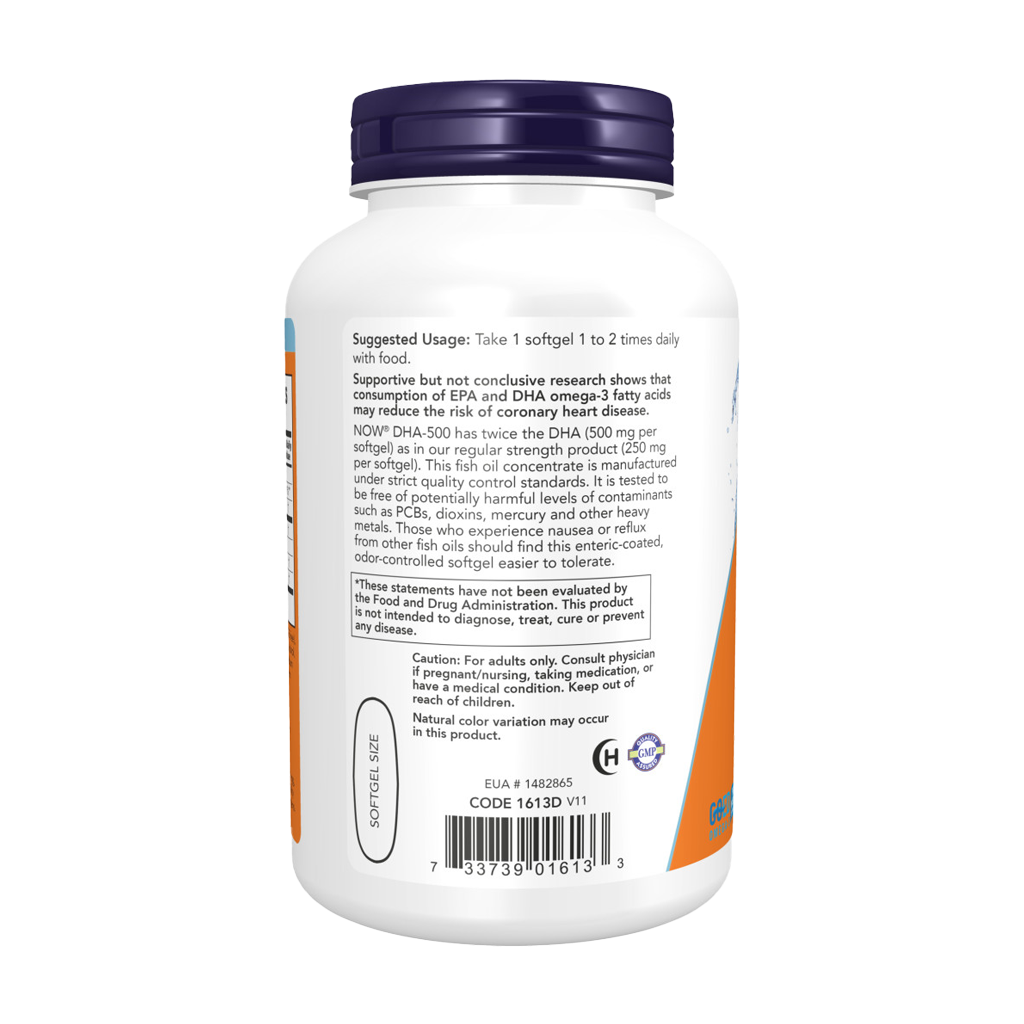 now foods dha 500 double strength 3