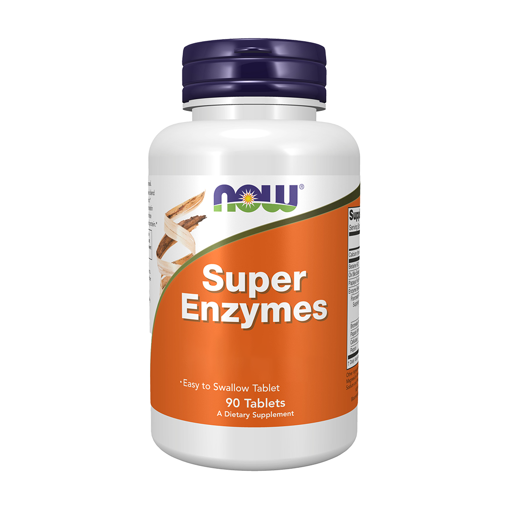 now foods super enzymen 90 tabletten packshot voorpagina