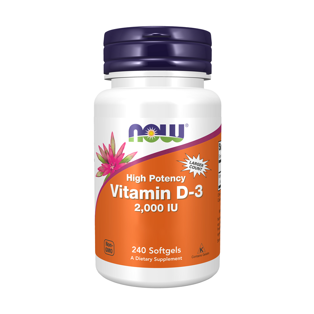 NOW Foods Vitamine D3 2000 IU (240 softgels)