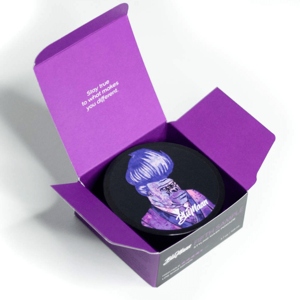 blumaan fifth sample styling mask pomade packaging