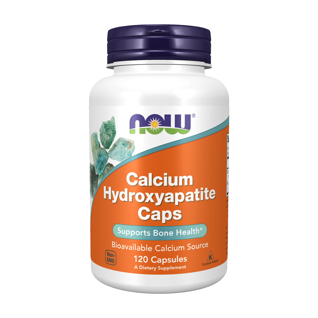 now foods calcium hydroxypatiet 120 capsules voorkant