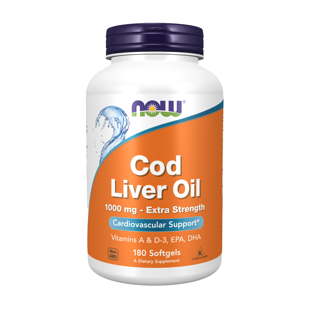 now foods cod liver oil extra strength 1000mg 180 softgels 1