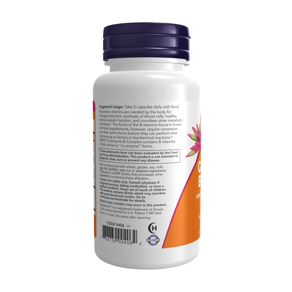 now foods co enzymme b complex 60 capsules side