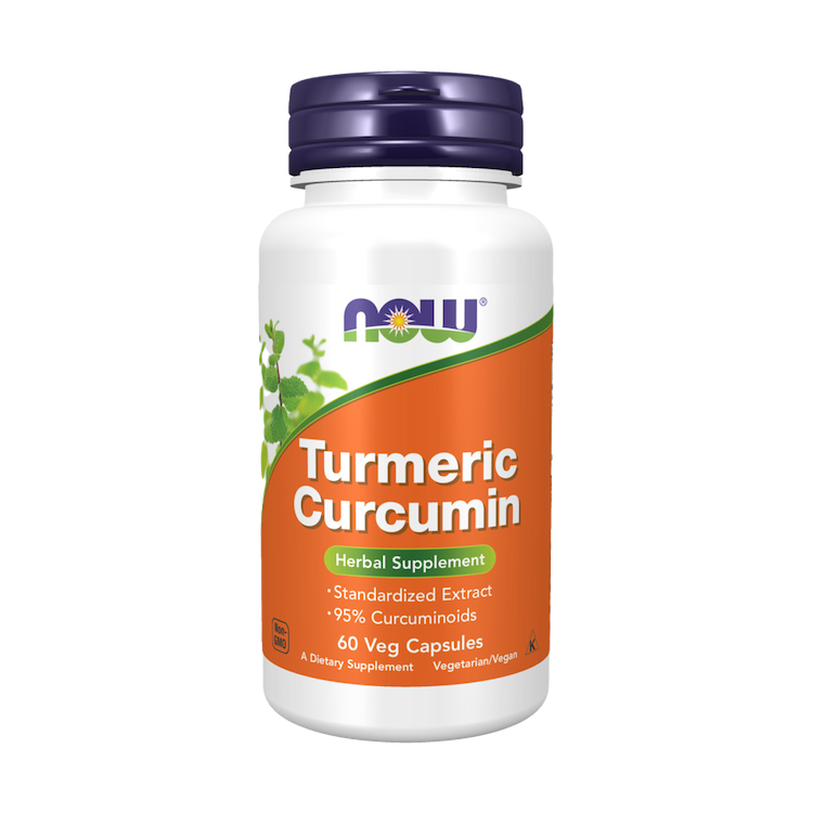 now foods kurkuma curcumine 60 capsules voorkant