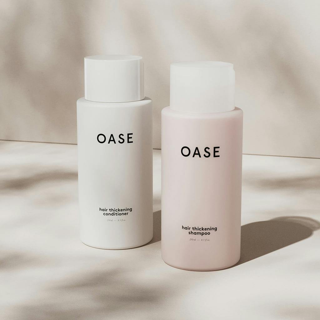 oase hair thickening shampoo conditioner 2x 300ml sfeerfoto set