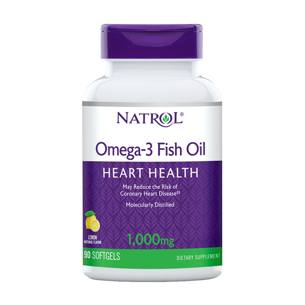 natrol omega 3 fish oil lemon 1000mg softgels 1