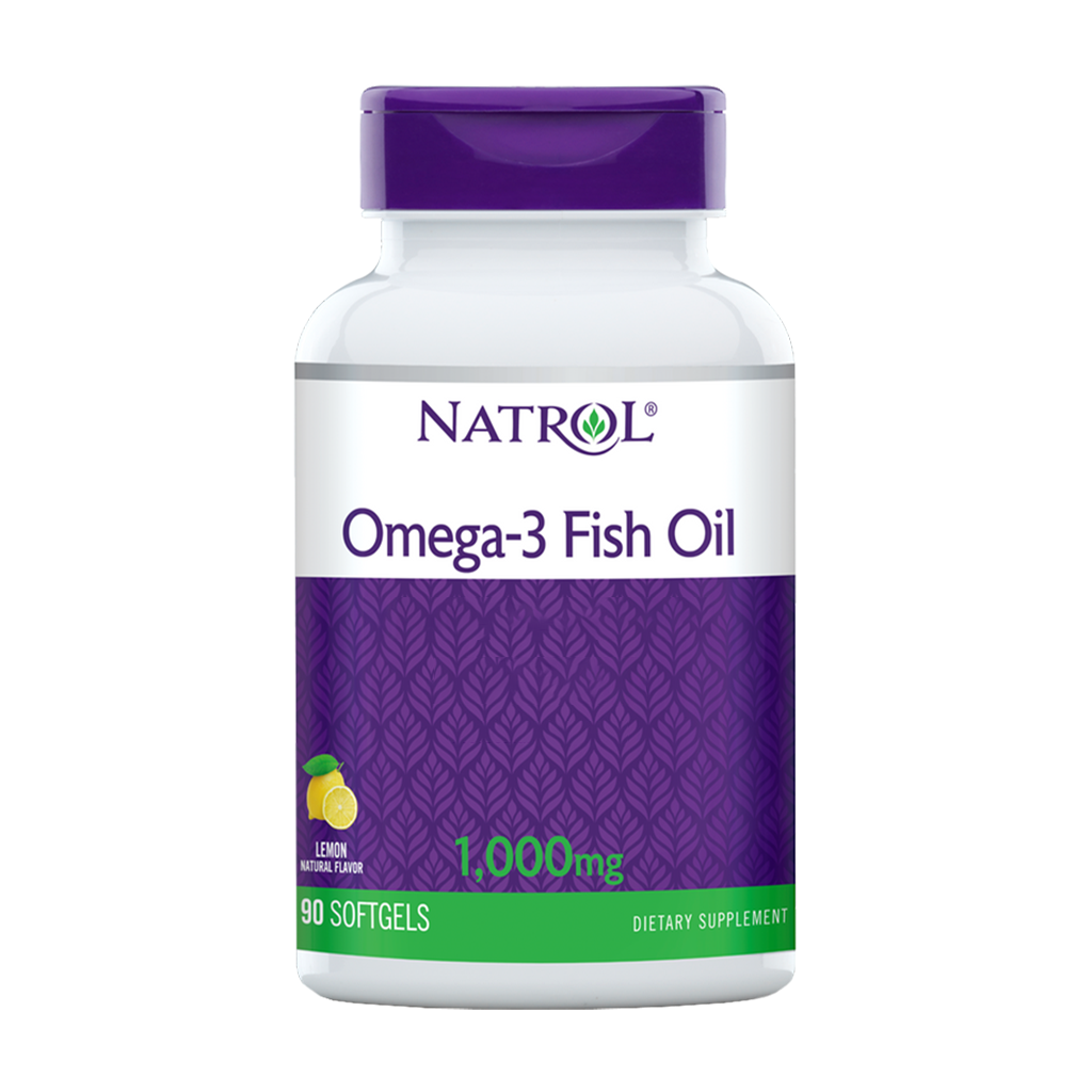 natrol omega 3 fish oil lemon 1000mg softgels 1