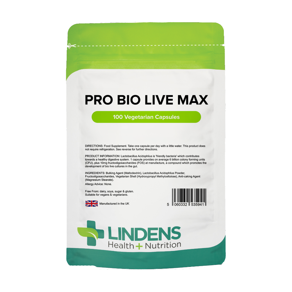 lindens probiotica pro bio live max supplement 6 miljard cfu 100 capsules