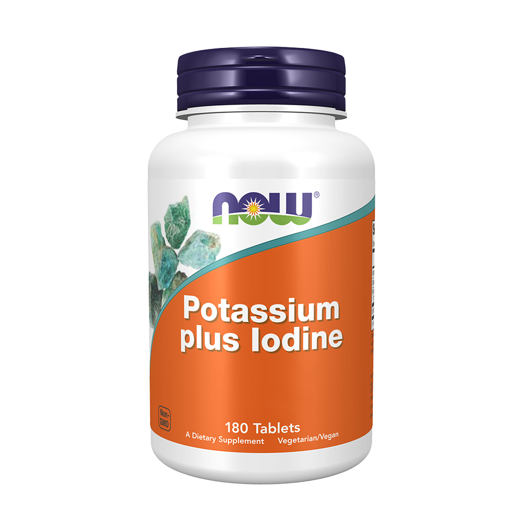 NOW Foods Jodium & Kalium (180 tabletten) voorkant