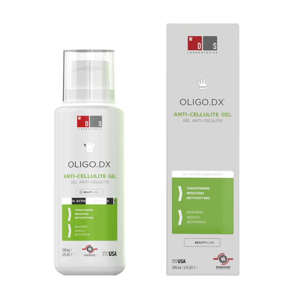 DS Laboratories Oligo DX gel tegen cellulitis (200 ml.) Voorkant