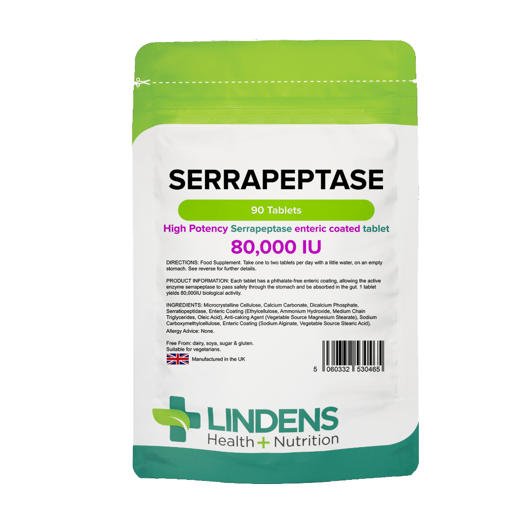 Lindens Serrapeptase 80.000 IE (90 tabletten)