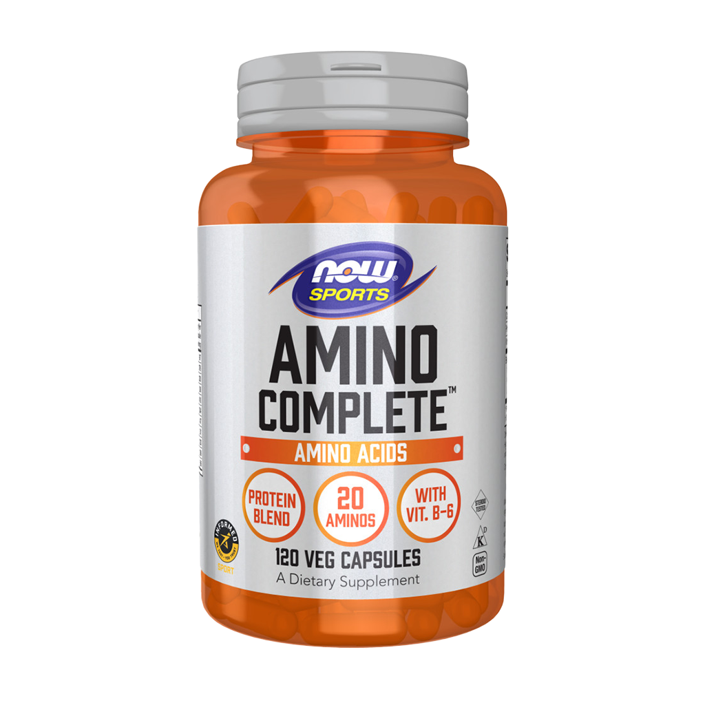 NOW Foods Amino Complete - Eiwitmengsel met 21 aminozuren en B6 Voorkant