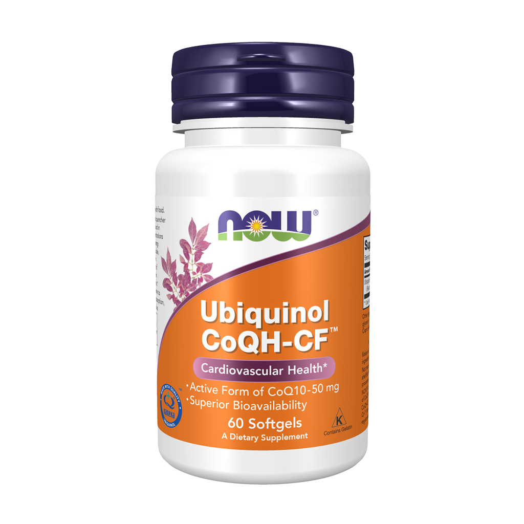 NOW Foods Ubiquinol CoQH-CF (60 soft gels) Voorkant