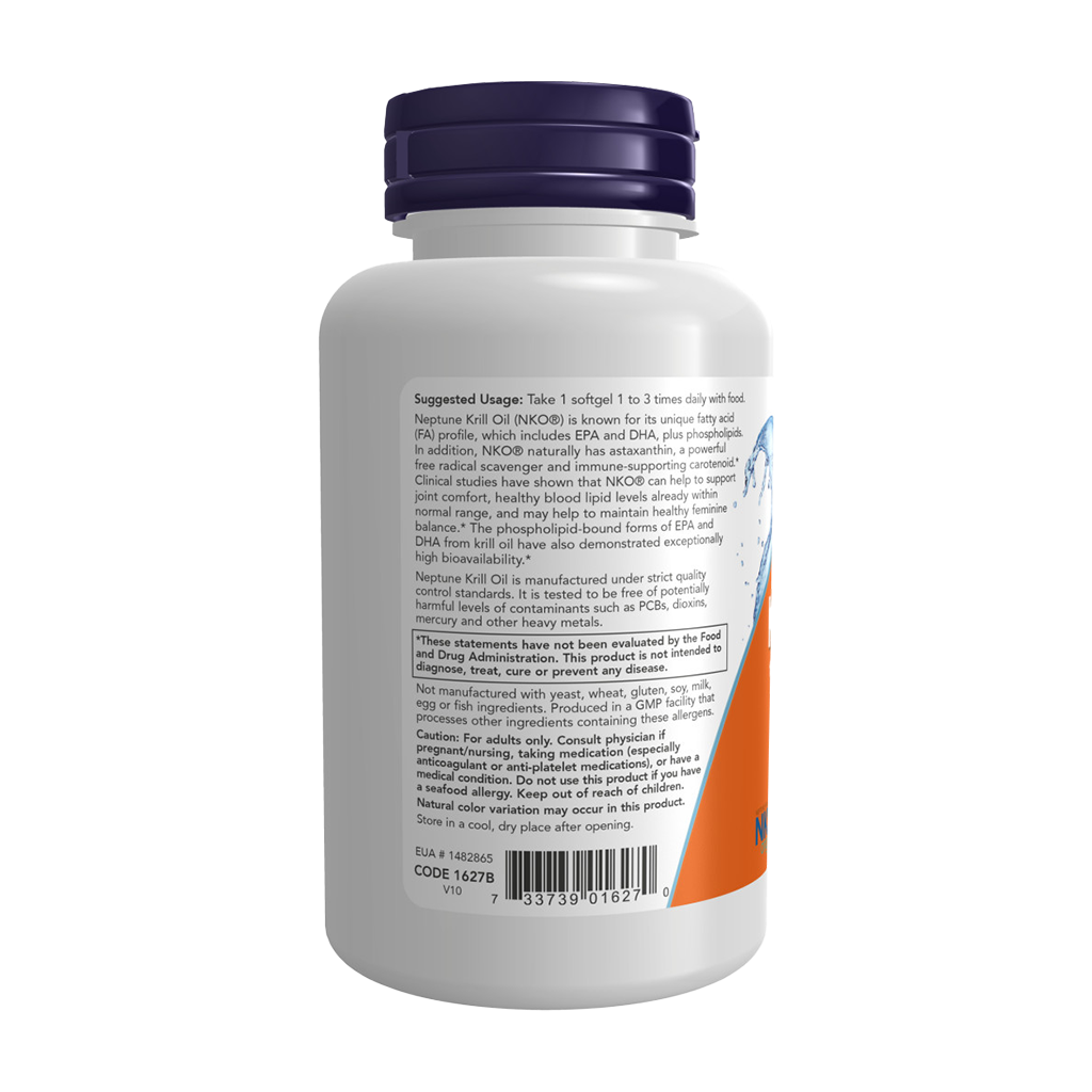 NOW Foods Krill Olie Neptunus 1000 mg (60 softgels)