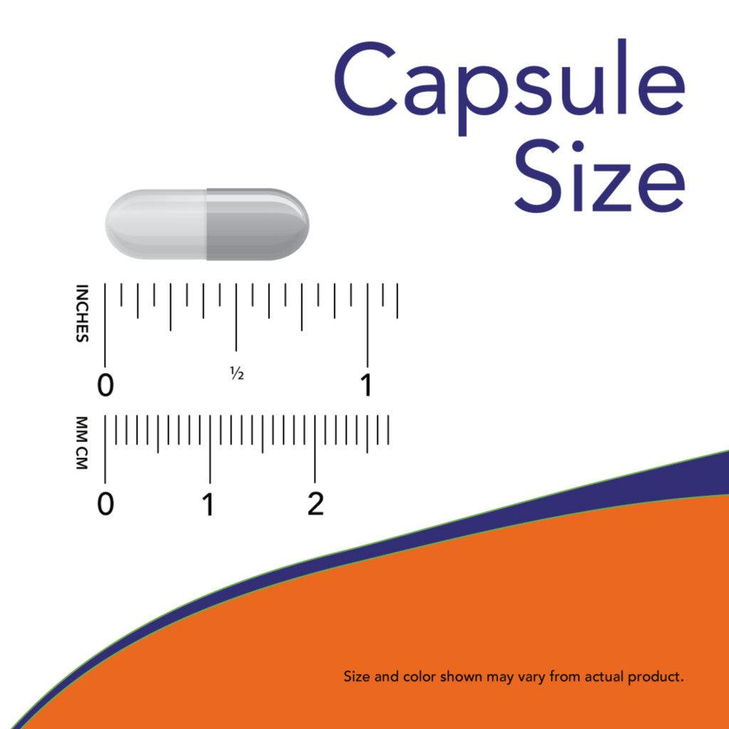 NOW Foods Melatonine 5 mg (60 capsules) Capsules grootte