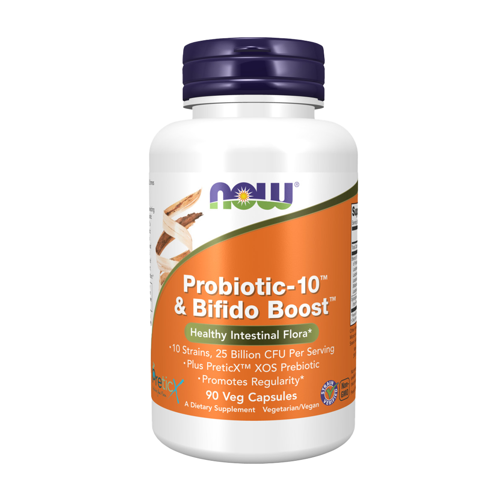 NOW Foods Probiotica-10 & Bifido Boost (90 capsules) voorkant