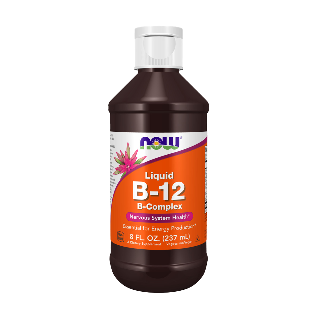 NOW Foods Vitamine B-12 Complex Vloeibaar Voorkant