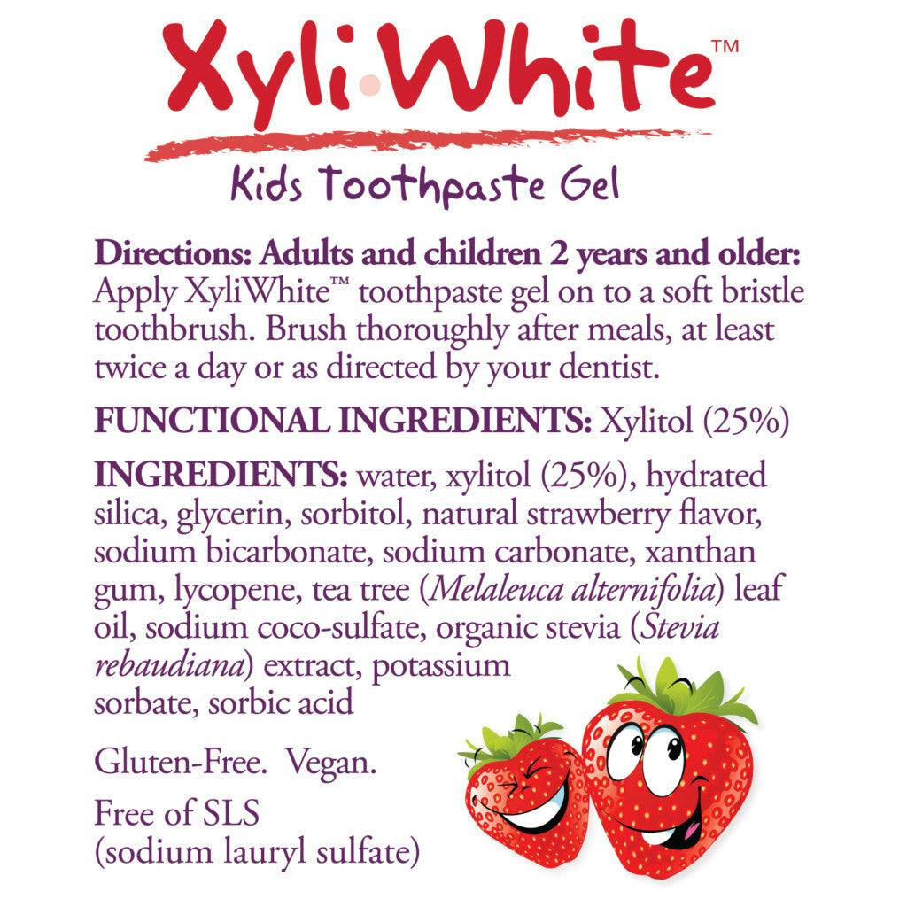 NOW Foods Xyliwhite Strawberry Splash Tandpasta Label